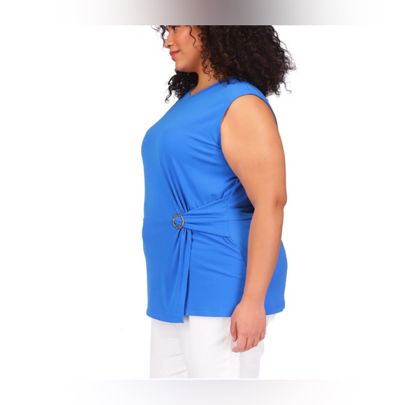 Michael Kors Plus Size Ring Twist Sleeveless Top - Picture 8 of 10